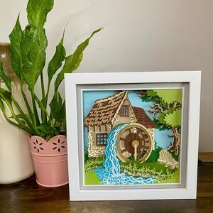 3D Water Mill Shadowbox